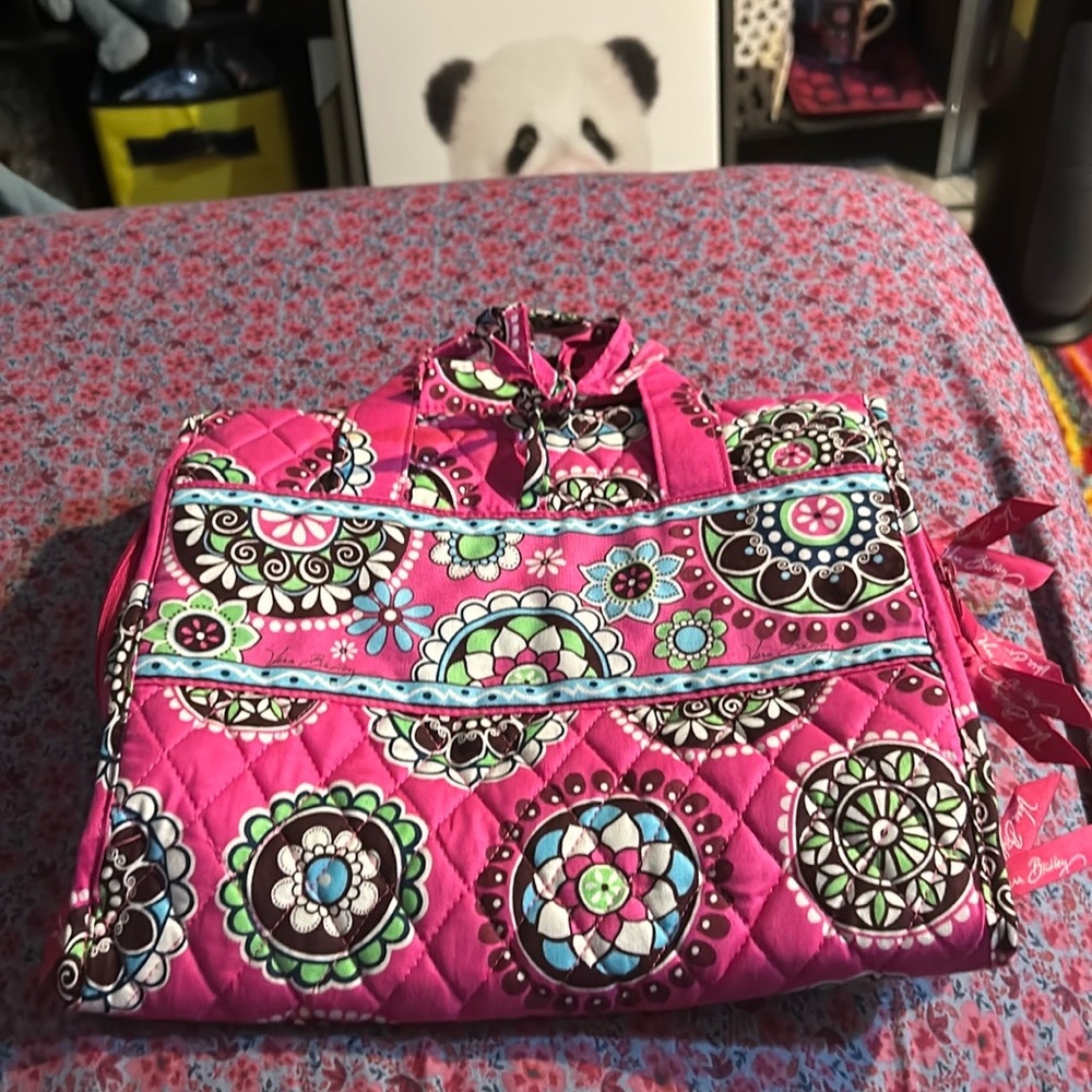 Vera Bradley Travel Hanging Cosmetic Organizer Pink Cupcake
